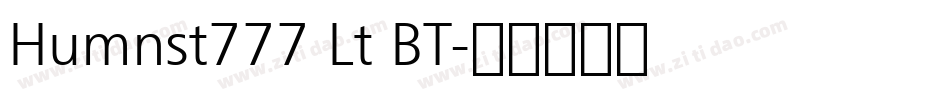 Humnst777 Lt BT字体转换